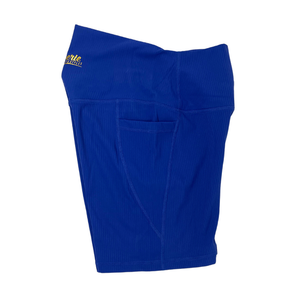 Liberte Lifestyles Royal blue Ribbed 5" Lifestyle Shorts High rise shorts with pockets 