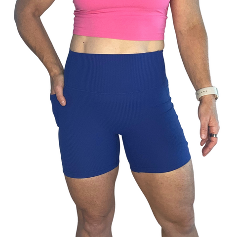 Royal Blue Ribbed 5" Lifestyle Shorts