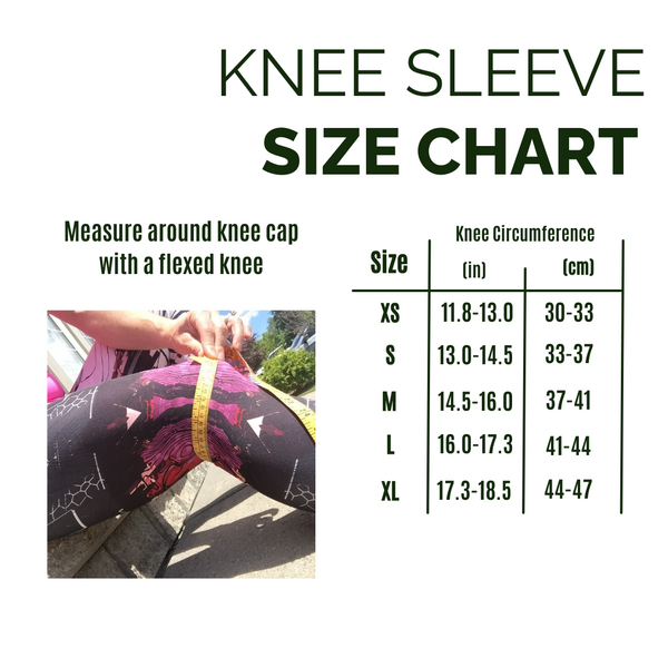 5mm Reversible Hibiscus Skull/Palm Beach Print Knee Sleeves (Pair) - FINAL SALE - XS,S & M ONLY