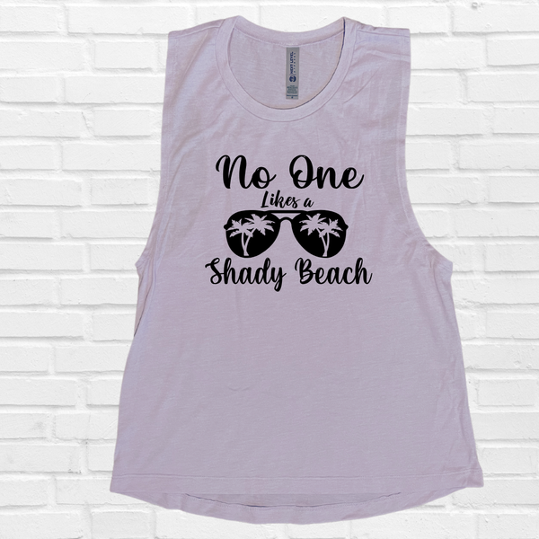Shady Beach Muscle Tank - Lavender - FINAL SALE
