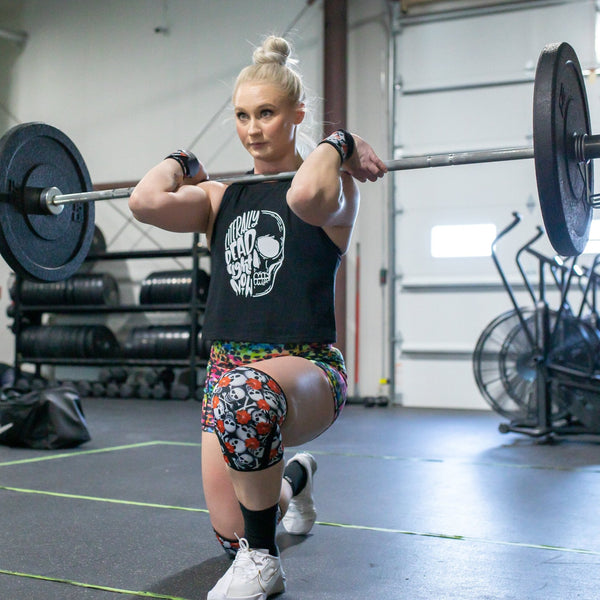 5mm Reversible Hibiscus Skull/Palm Beach Print Knee Sleeves (Pair) - FINAL SALE - XS,S & M ONLY