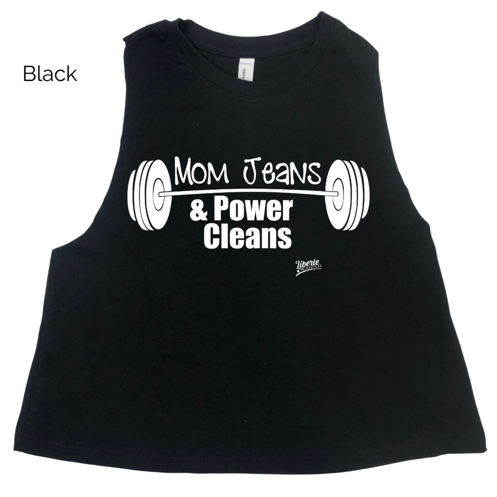Mom Jeans and Power clean crop tank - Liberte Lifestyles Fitness tanks