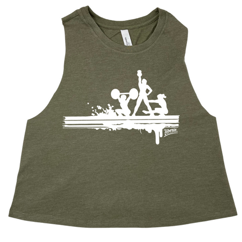 That CF Life Crop Tank - Heather Olive - S only