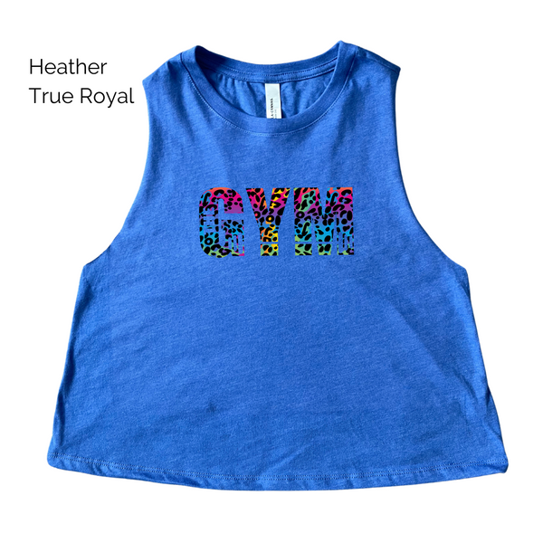 The Gym Rainbow Leopard Crop Tank - Liberte Lifestyles Fitness Apparel