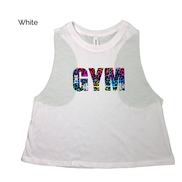 The Gym Rainbow Leopard Crop Tank - Liberte Lifestyles Fitness Apparel