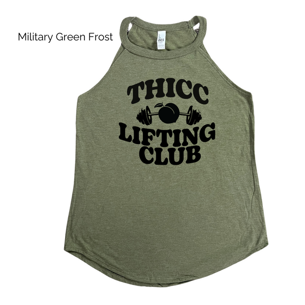 thicc lifting club rocker tank - liberte lifestyles fitness apparel