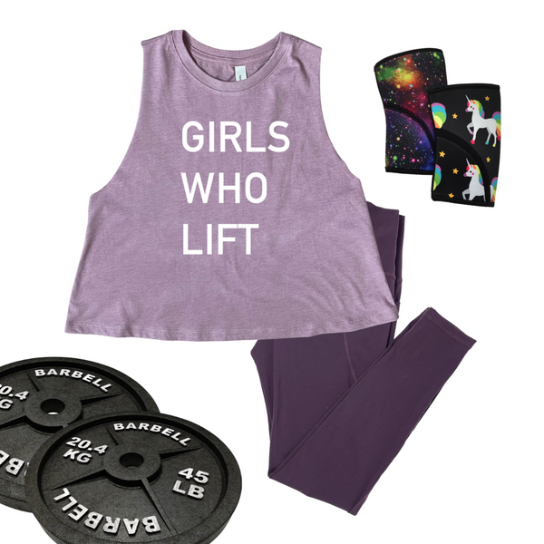 Girls who lift crop tank - Liberte Lifestyles workout tanks and tees