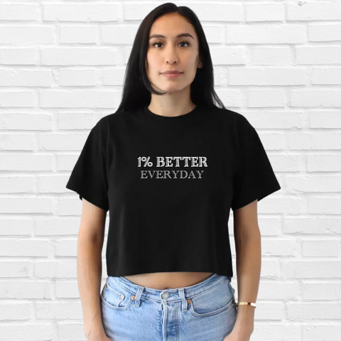 1% Better Crop Tee - FINAL SALE - XS,S, XL, 2XL & 3XL ONLY