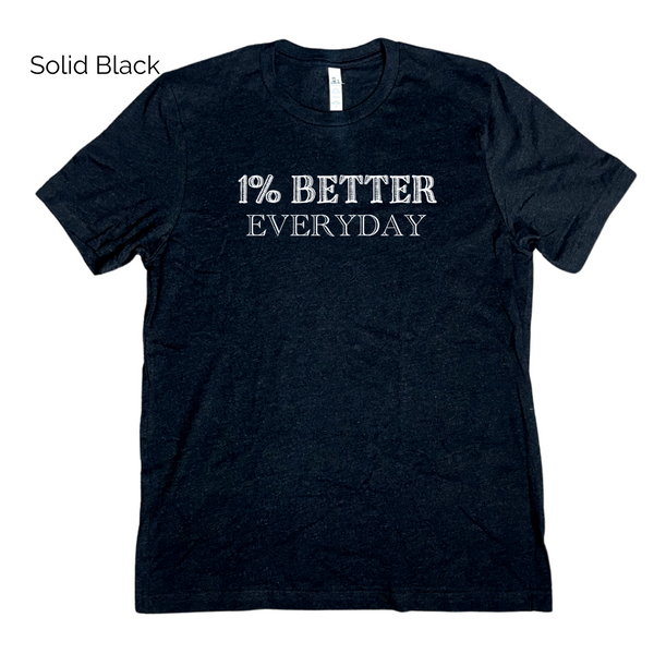 1% better everyday tshirt - Liberte Lifestyles fitness shirts