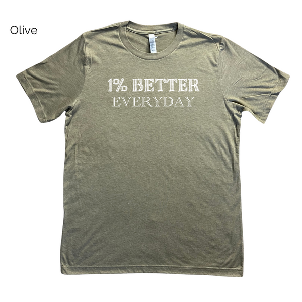 1% better everyday tshirt - Liberte Lifestyles fitness shirts