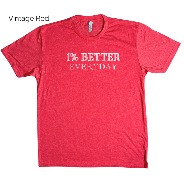 1% better everyday tshirt - Liberte Lifestyles fitness shirts