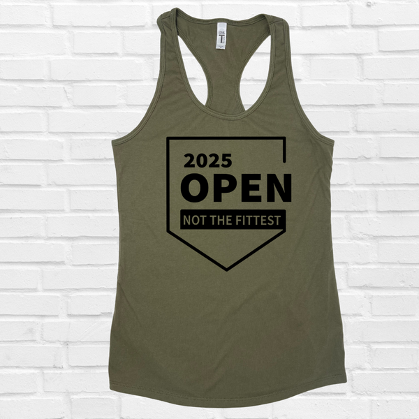 2025 crossfit open racerback tank - no the fittest