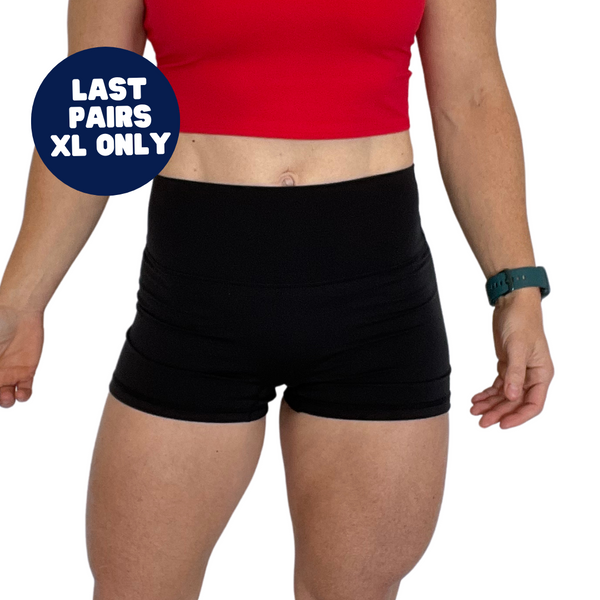 Black 3" Sporty Shorts - FINAL SALE  XL only