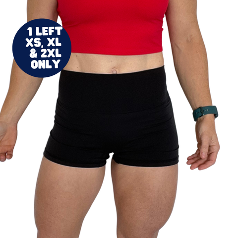 Black 3" Sporty Shorts - FINAL SALE  XS, XL & 2XL only