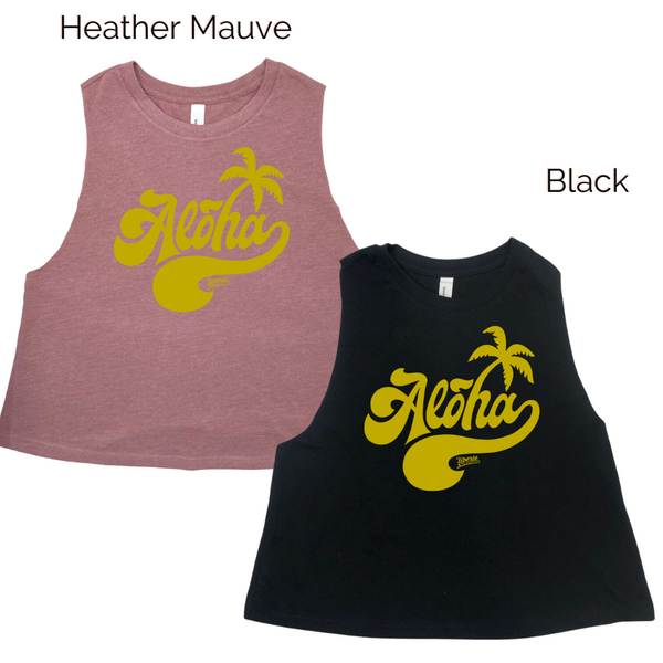 Liberte Lifestyles Fitness and Gym Apparel - crossfit shorts and tanks - Aloha Crop Tank