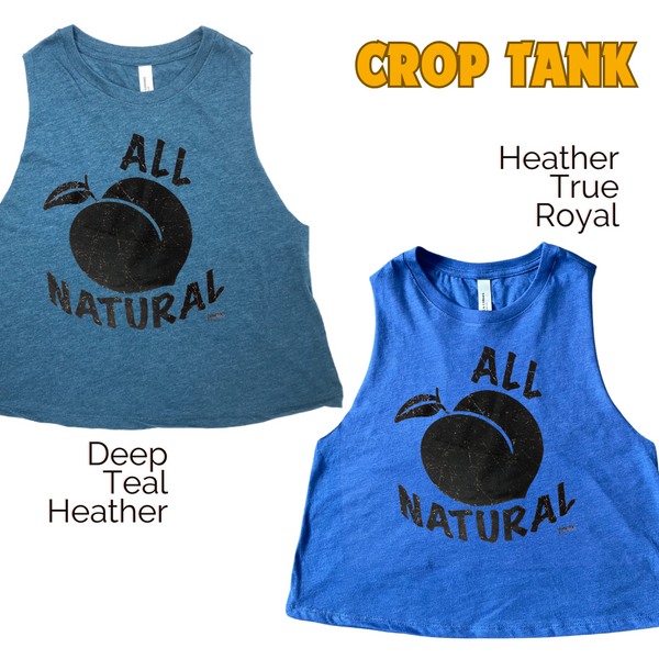 All Natural Crop Tank - Peach Workout Top - Liberte Lifestyles Fitness apparel