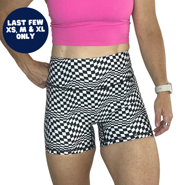 Checkered Illusion 4" Freedom Shorts - XS, M & XL ONLY - FINAL SALE
