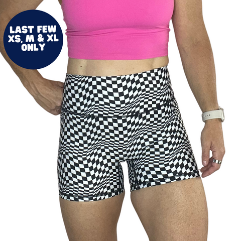 Checkered Illusion 4" Freedom Shorts - XS, M & XL ONLY - FINAL SALE