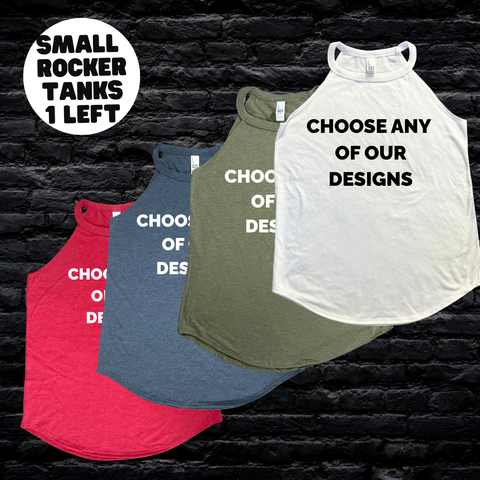 SMALL Rocker Tank - Red, White, Navy & Military Green only - FINAL SALE