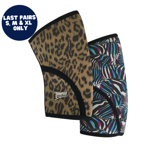 5mm Reversible Wild Safari Print Knee Sleeves (Pair)