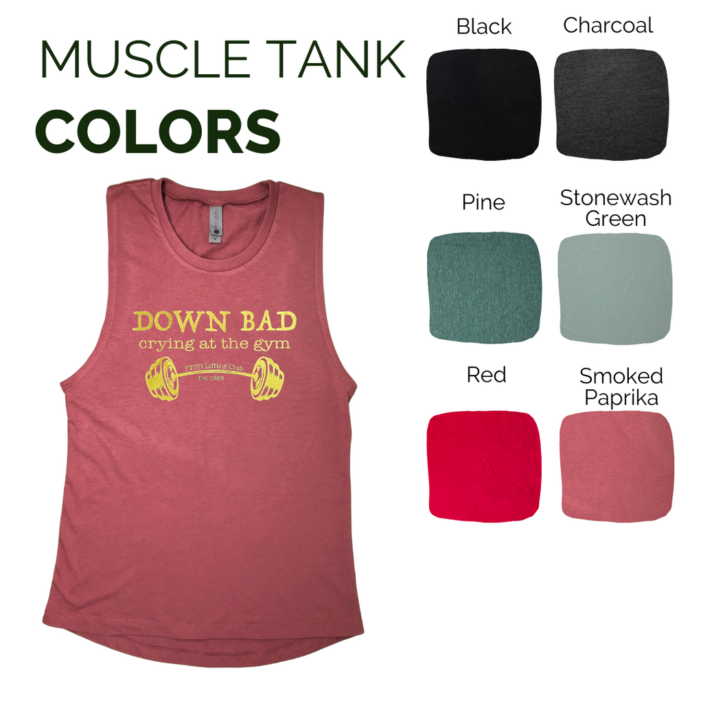Down bad crying at the gym tank - Liberte Lifestyles fitness tank
