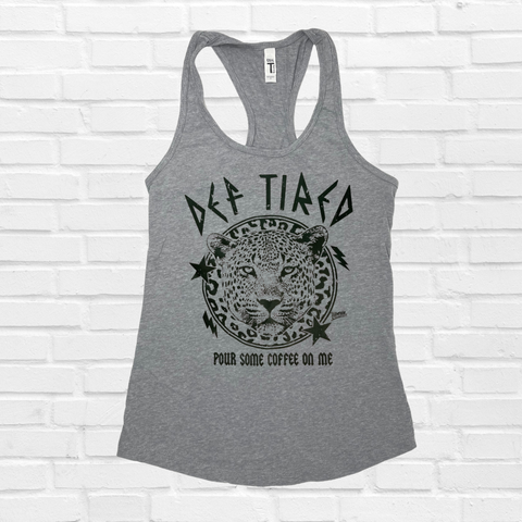 Def Tired Racerback Tank - Heather Grey - FINAL SALE