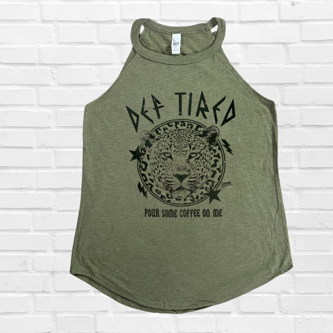 Def Tired Rocker Tank - Military Green Frost - FINAL SALE