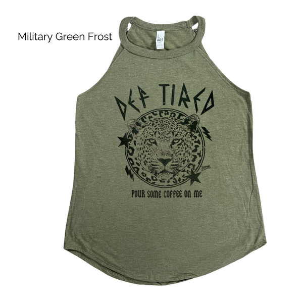 Def Tired Rocker Tank - Military Green Frost - FINAL SALE