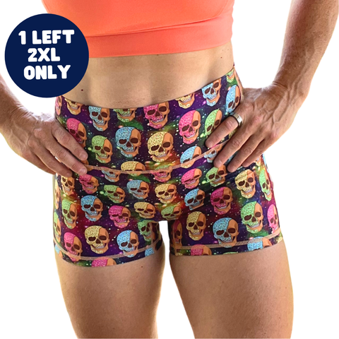 Frosted Skulls 3" Sporty Shorts - FINAL SALE - 2XL ONLY