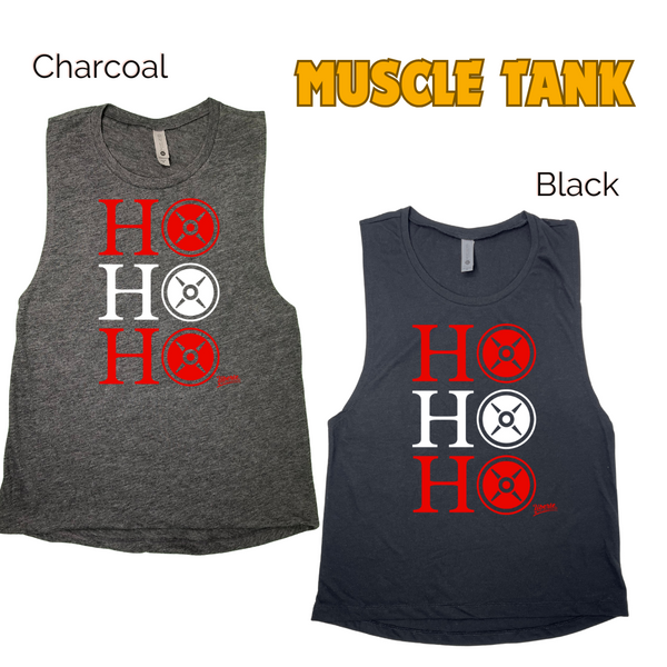 Ho Ho Ho Christmas workout tank - Liberte Lifestyles Christmas Gym tanks