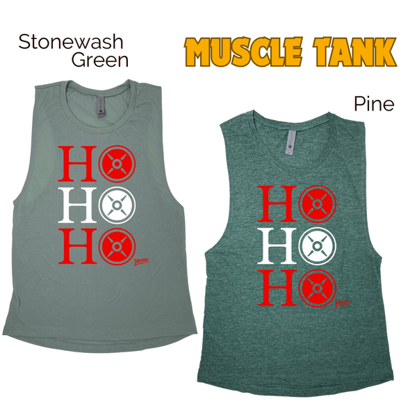 Ho Ho Ho Christmas workout tank - Liberte Lifestyles Christmas Gym tanks