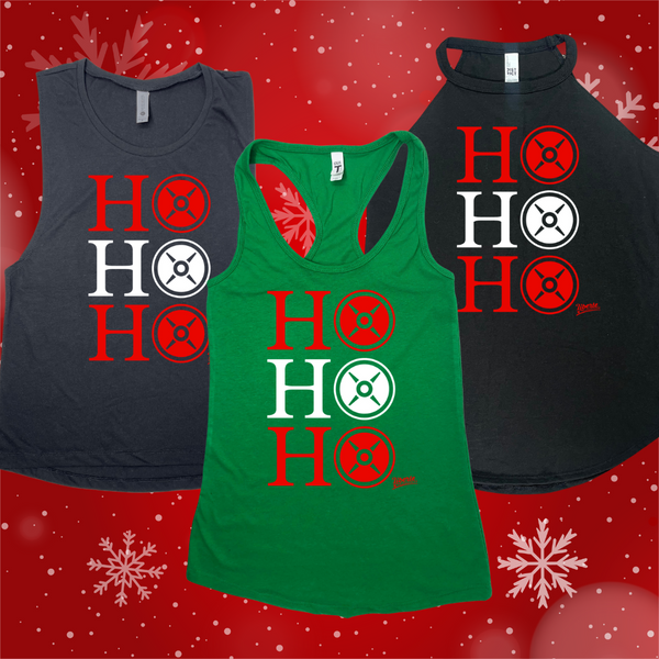 Ho Ho Ho Christmas workout tank - Liberte Lifestyles Christmas Gym tanks