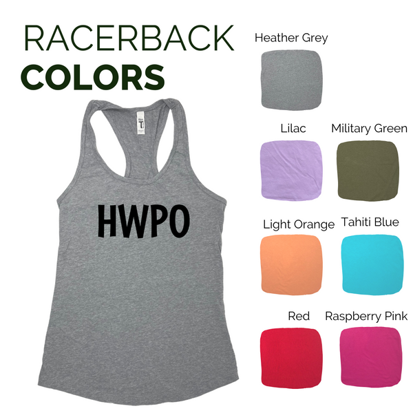 Hard work pays off tank. HWPO tank. Liberte Lifestyles Workout tanks.