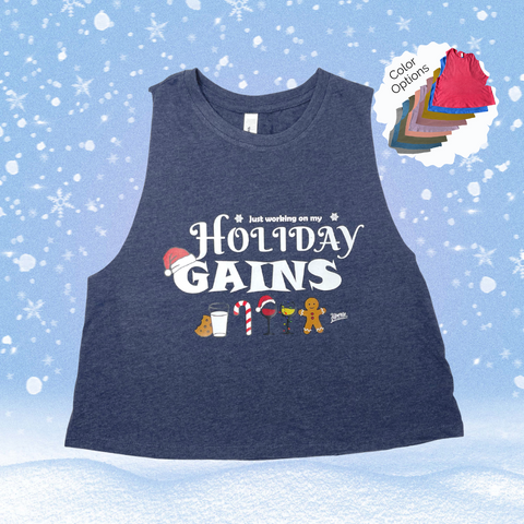 Liberte Lifestyles Christmas Holiday Gym Shirt - Holiday Gains