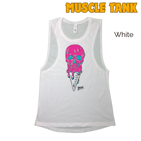 Ice-Scream Muscle Tank - White - FINAL SALE