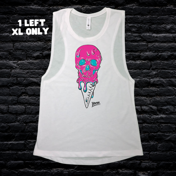 Ice-Scream Muscle Tank - White - FINAL SALE - XL ONLY