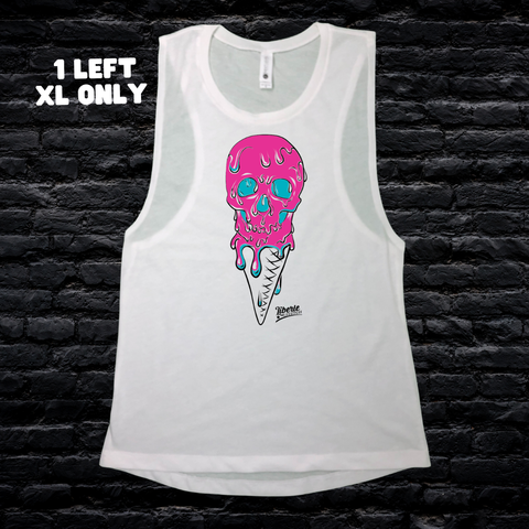 Ice-Scream Muscle Tank - White - FINAL SALE - XL ONLY
