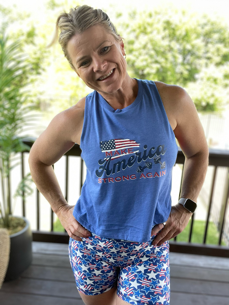 Stars and Stripes 5" Lifestyle Shorts - 4th of July USA Gym running Shorts - Liberte Lifestyles Apparel