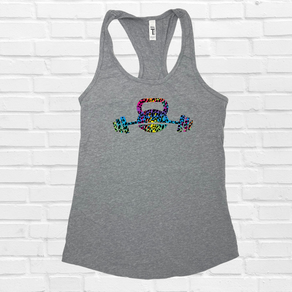 Kettlebell Racerback Tank - Heather Grey - FINAL SALE