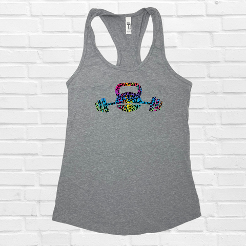 Kettlebell Racerback Tank - Heather Grey - FINAL SALE