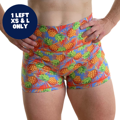 Paradise Pineapple 3" Sporty Shorts - FINAL SALE - XS & L only
