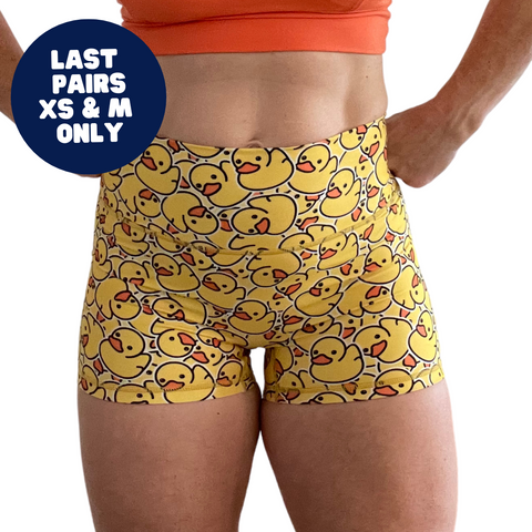 Happy Go Ducky 3" Sporty Shorts - XS, M & XL ONLY