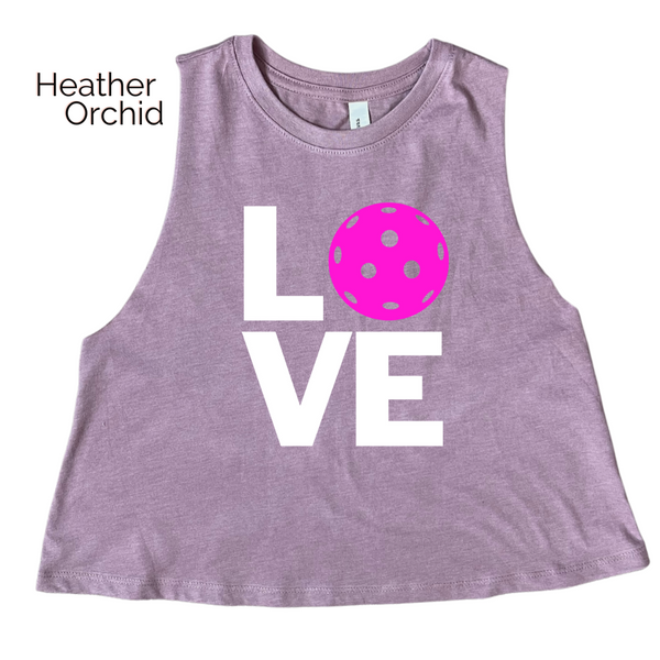 Love Pickleball Crop Tank