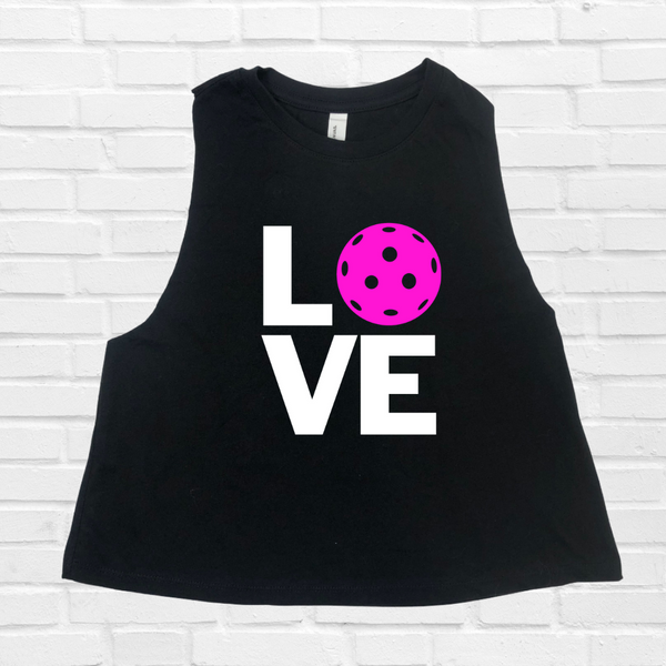 Love Pickleball Crop Tank