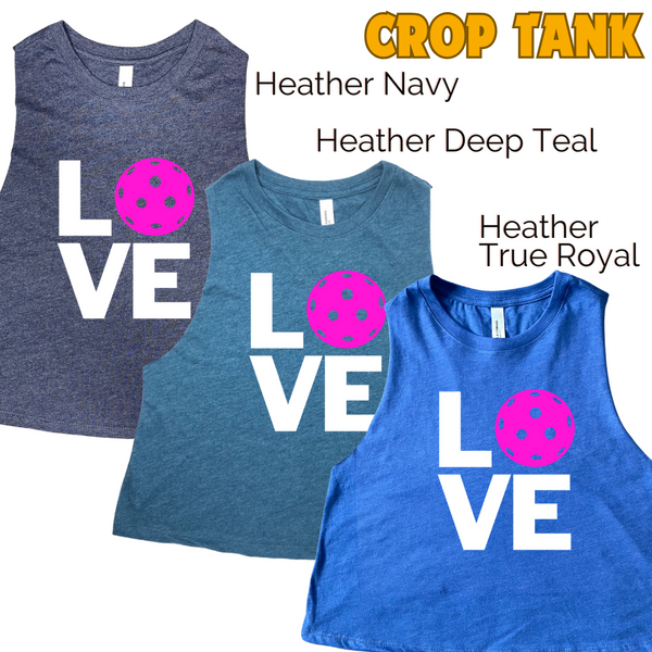 Love Pickleball Crop Tank