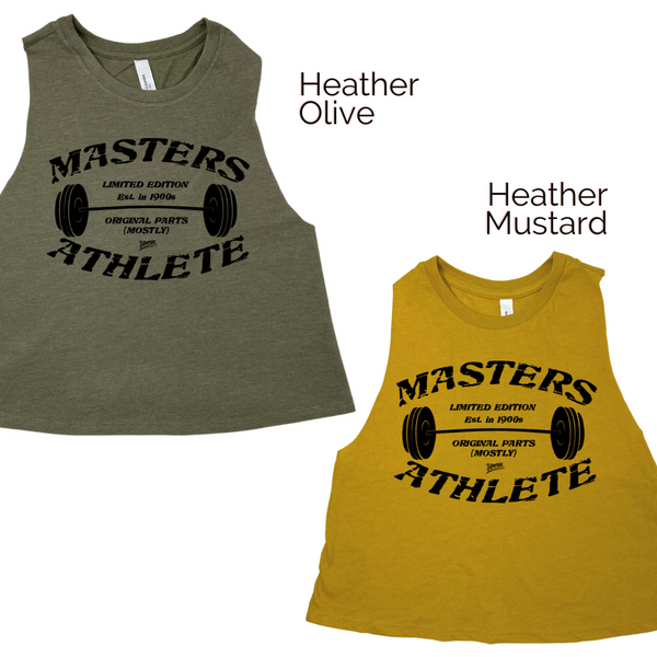 Masters athlete crop tank - crossfit masters tank - Liberte lifestyles gym fitness apparel and accessories