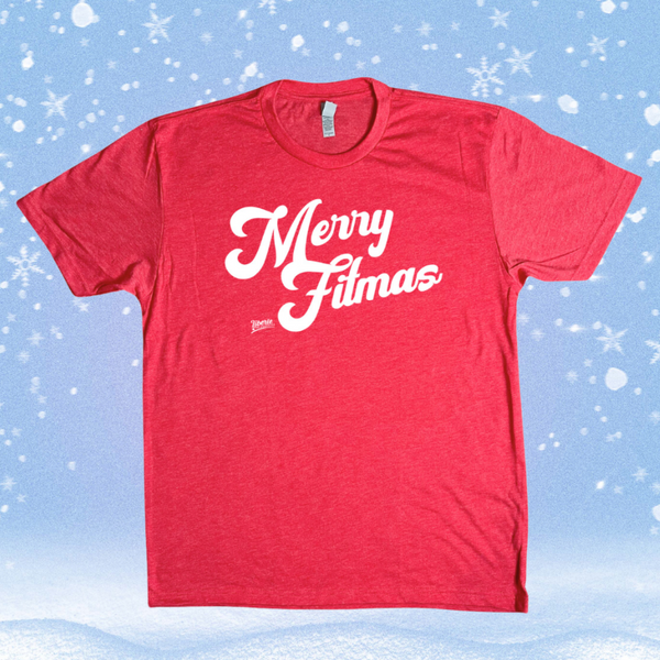 Merry fitmas tshirt - Christmas workout shirt - Liberte Lifestyles Christmas Tops