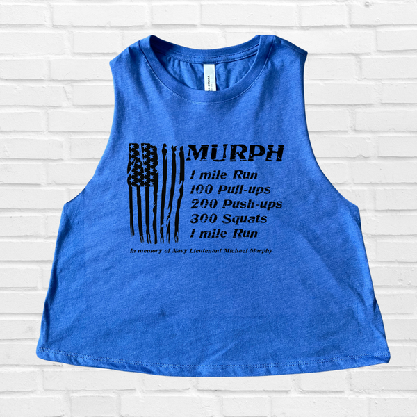 Murph crop tank - crossfit murph wod shirt - Liberte Lifestyles gym fitness apparel