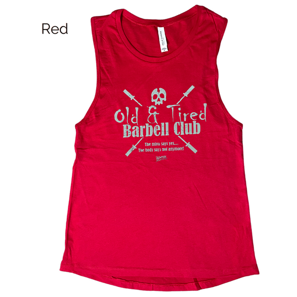 Old & Tired Barbell Club Muscle Tank