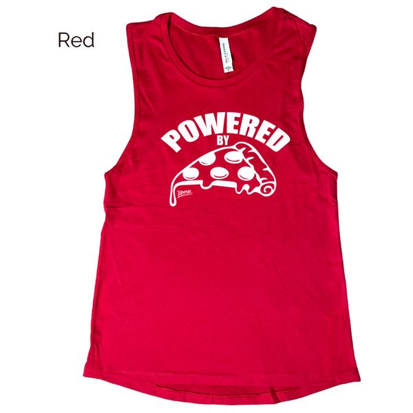 Powered by pizza tank - Liberte Lifestyles Workout tanks